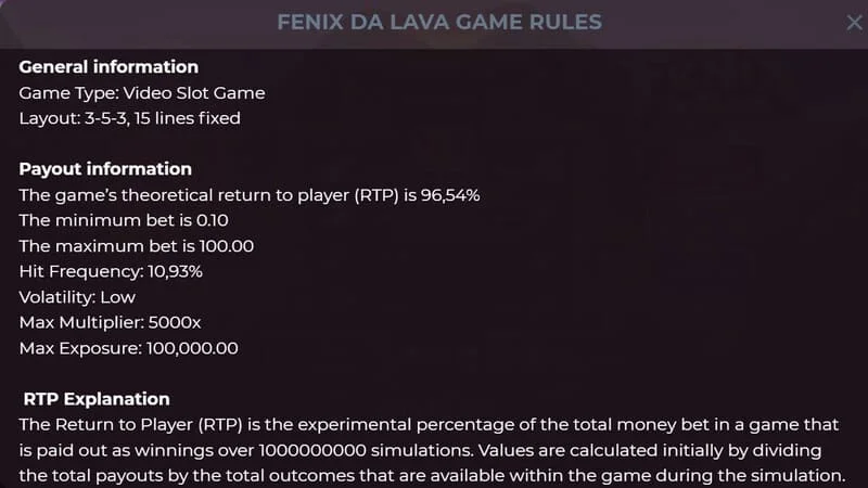 Fenix da Lava - giải Jackpot cố định Mini, Minor, Major và Grand